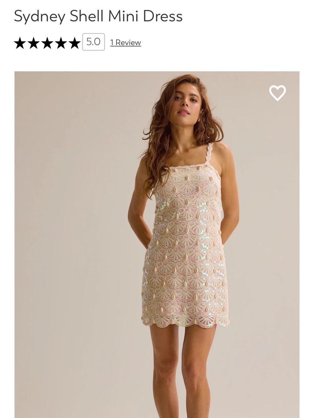 Altar'd State Cream Sequin Shell Mini Dress